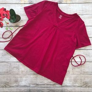 Pink Tie-back Maternity Tee